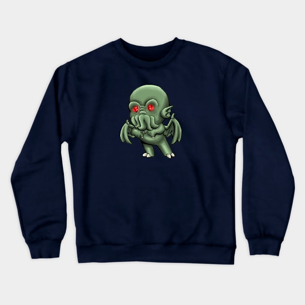 Baby Cthulhu Crewneck Sweatshirt by zacksmithart